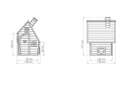 Maisonnette en bois pour enfants Fantasia 100 Naturel - Exit Toys