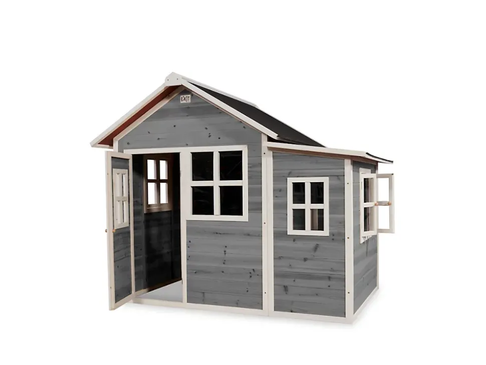 Maisonnette en bois pour enfants Loft 150 Gris - Exit Toys
