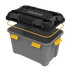Malle de rangement 160 L Ezy Storage Bunker noir et jaune avec couvercles