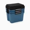 Malle de rangement 40 L Keter Scuba bleu et noir avec couvercle l.49,2 x H.49,5 x P.39 cm vendue par 3 pièces