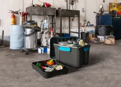 Malle de rangement 45 L noir avec couvercles Keter Scuba