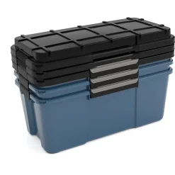 Malle de rangement bleue 80L Scuba Keter vendue par 3 pièces