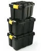 Malle de rangement 49L Skyda Form noir avec couvercle vendue par 3 pièces