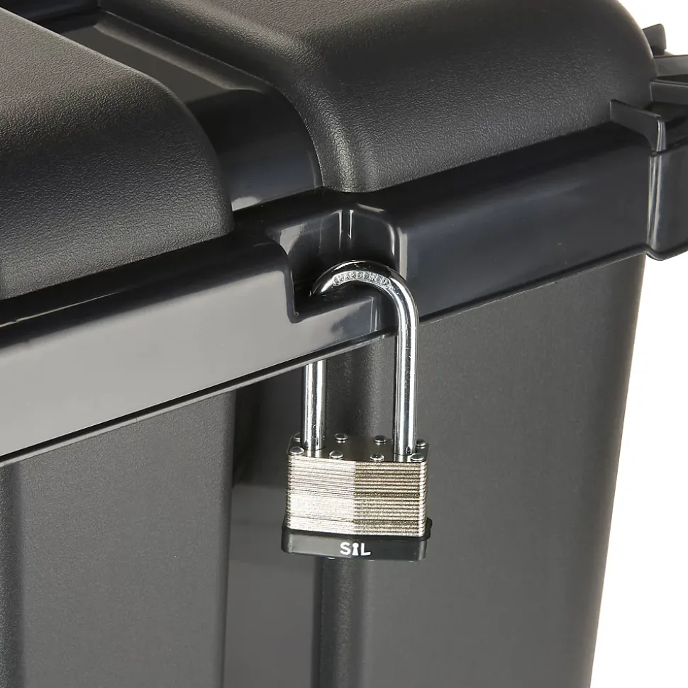 Malle de rangement 49L Skyda Form noir et jaune avec couvercles