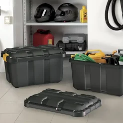 Malle de rangement 49L Skyda Form noir et jaune avec couvercles