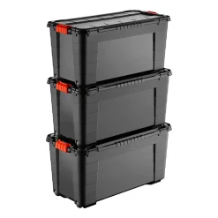 Malle de rangement 80L Tontarelli avec couvercle vendue par 3 pièces