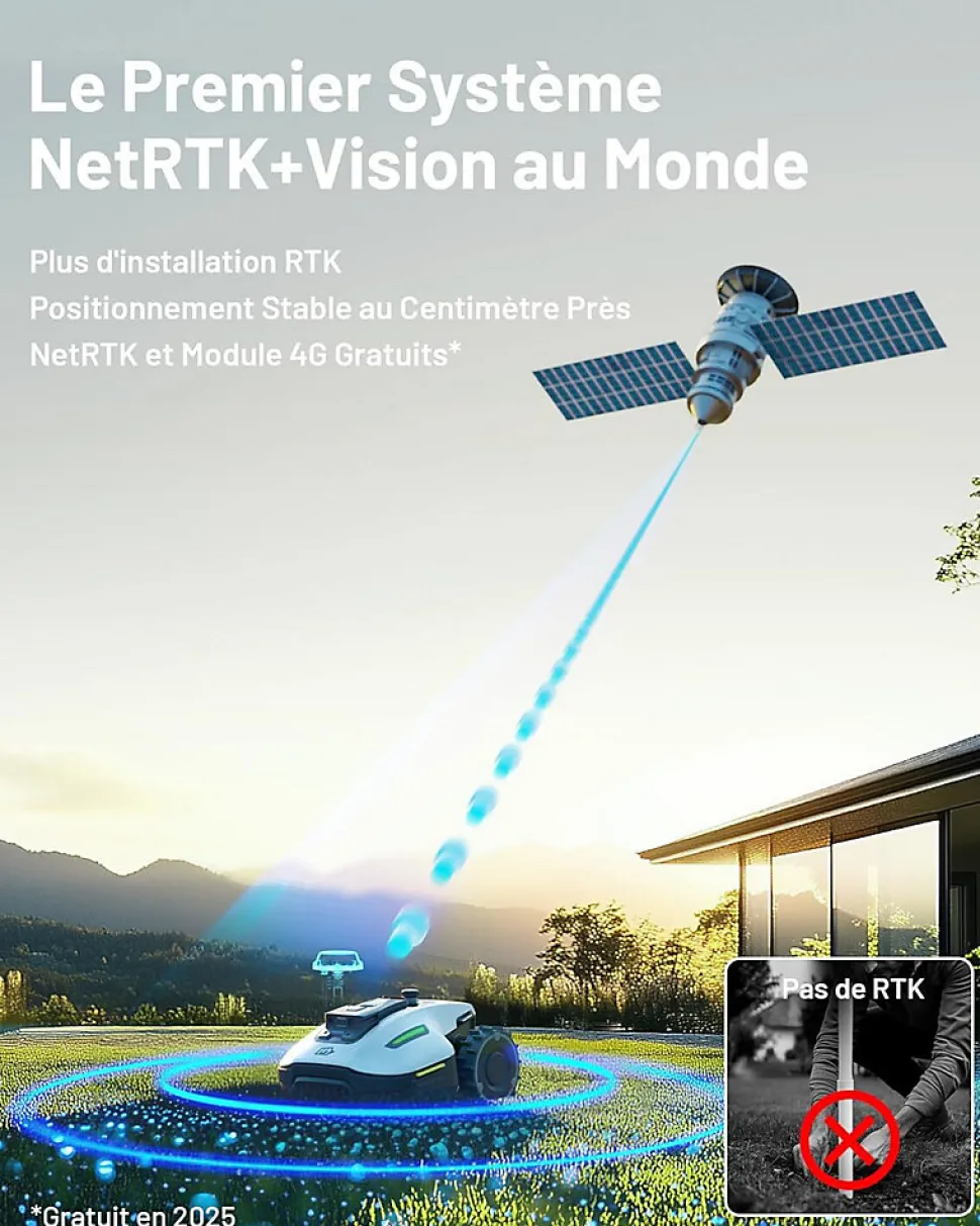MAMMOTION Robot tondeuse sans fil périmétrique Yuka mini 600