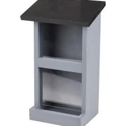 Mangeoire silo Womba maison grise 25 cm pour oiseaux