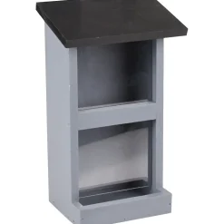 Mangeoire silo Womba maison grise 25 cm pour oiseaux
