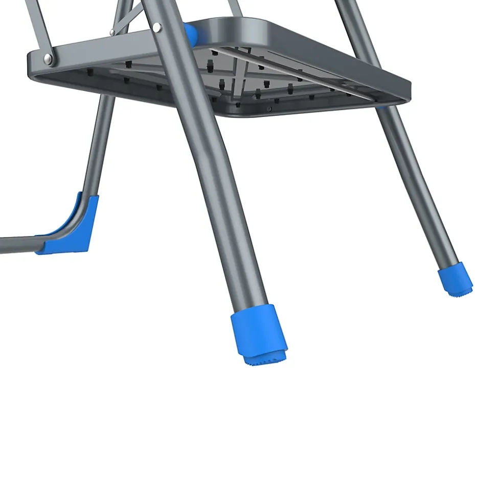 Marchepied pliable Mac Allister acier couleur bleu H.72,6 cm charge maxi 150 kg