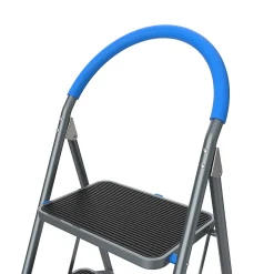 Marchepied pliable Mac Allister acier couleur bleu H.72,6 cm charge maxi 150 kg