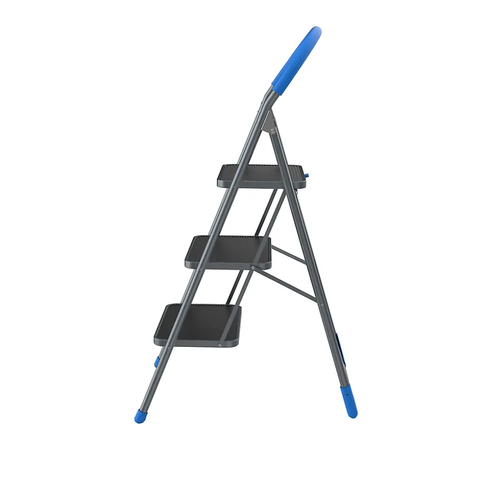Marchepied pliable Mac Allister acier couleur bleu H.72,6 cm charge maxi 150 kg