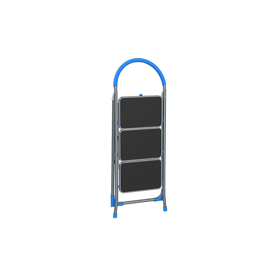 Marchepied pliable Mac Allister acier couleur bleu H.72,6 cm charge maxi 150 kg