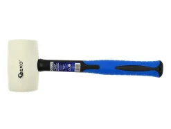 Marteau Caoutchouc Blanc 600 G Manche Fibre De Verre Geko Premium