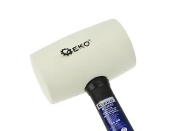 Marteau Caoutchouc Blanc 600 G Manche Fibre De Verre Geko Premium