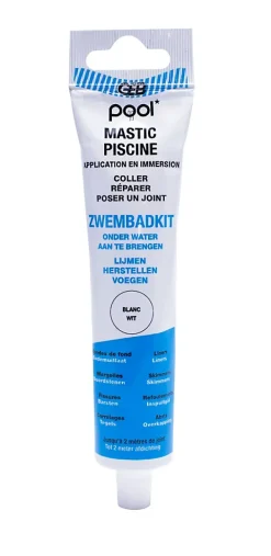 Mastic blanc polymère pour piscine 80ml
