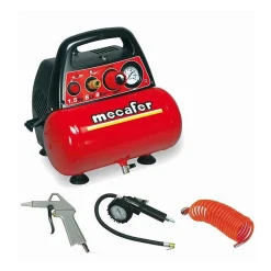 MECAFER Compresseur d'air NEW VENTO 6 L 1,5 CV 8 bar - Avec 3 accessoires