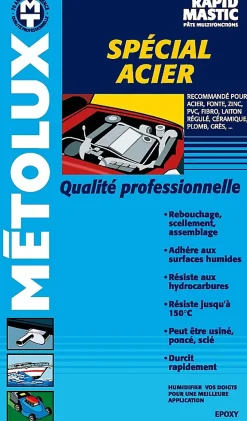 Metolux Rapid Mastic noir spécial Acier