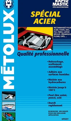 Metolux Rapid Mastic noir spécial Acier