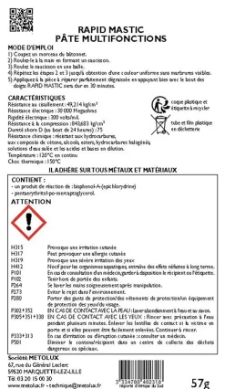 Metolux Rapid Mastic spécial Aluminium