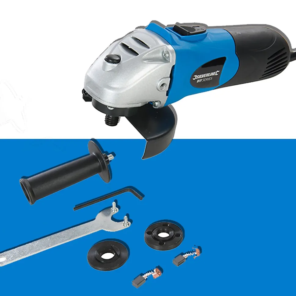 Meuleuse angle filaire silverline 571295 230 V 650 W 11.5 cm
