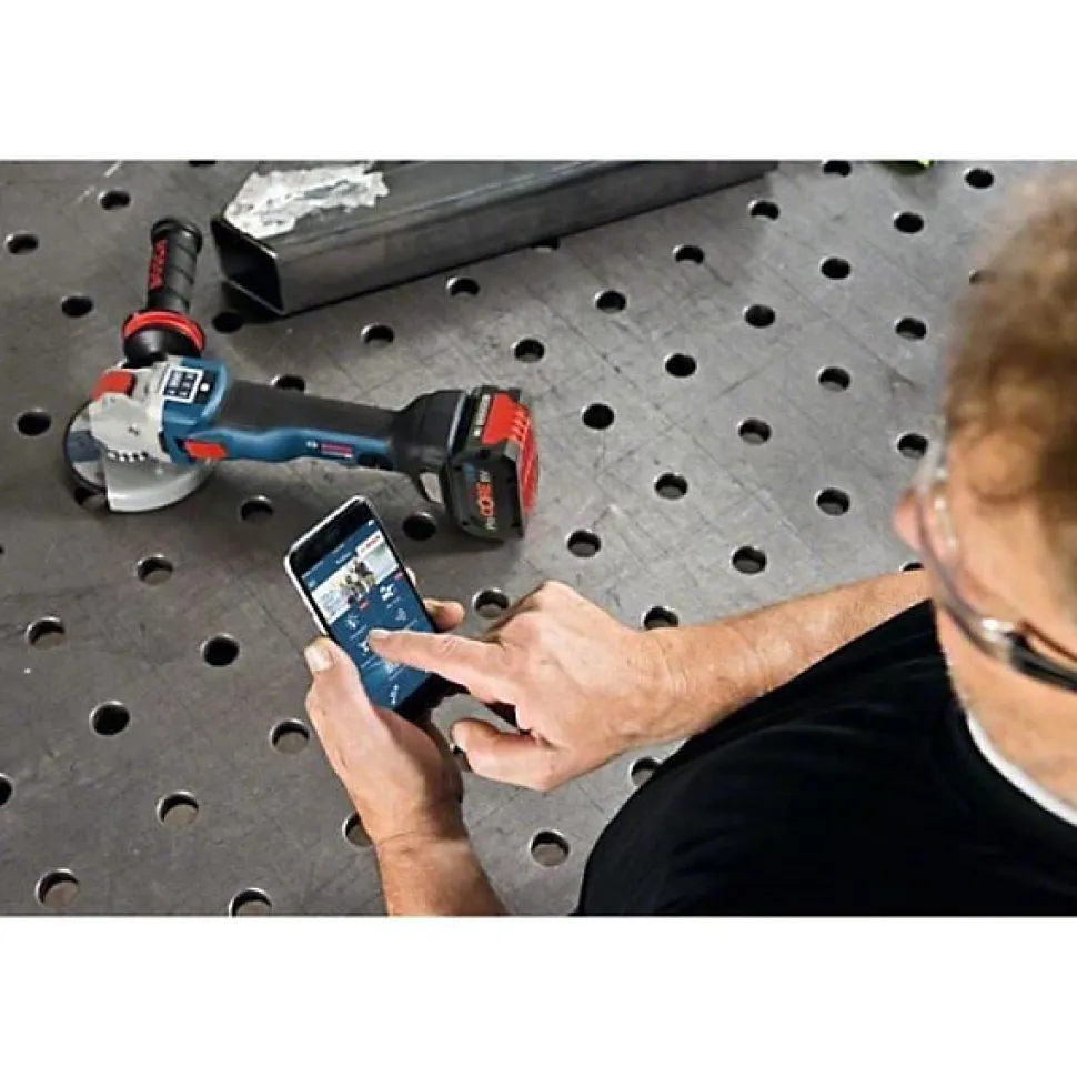 Meuleuse angulaire Bosch Professional PSC 18V-10 SC X-LOCK GWX - disque 125 mm - sans batterie ni chargeur + L-boxx - 06017B04