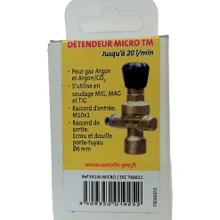 Micro détendeur gaz de soudage pour bouteille de gaz non rechargeable Castolin