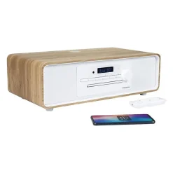 Micro-chaîne Bluetooth - THOMSON - Blanche et Noire - Radio FM/CD/MP3/USB, 60W, Égaliseur