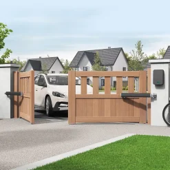 Motorisation à vérins Avidsen Teha SE avec batterie de secours pour portail battant