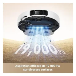 MOVA P50 Ultra - Robot Aspirateur Laveur avec Station - 19 000 Pa - Nettoyage des coins aux bords