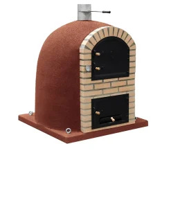MOVELAR-Four à Bois d'Extérieur en Pierre CALDERA BANDAMA(Bordeaux-130x130x145).Four Réfractaire Isolé pour Cuisson au Feu de Bois