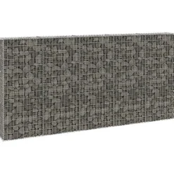 Mur en gabion avec couvercles - VIDAXL - 300x30x150 cm - Acier galvanisé - Grande capacité de charge