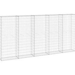 Mur en gabion avec couvercles - VIDAXL - 300x30x150 cm - Acier galvanisé - Grande capacité de charge