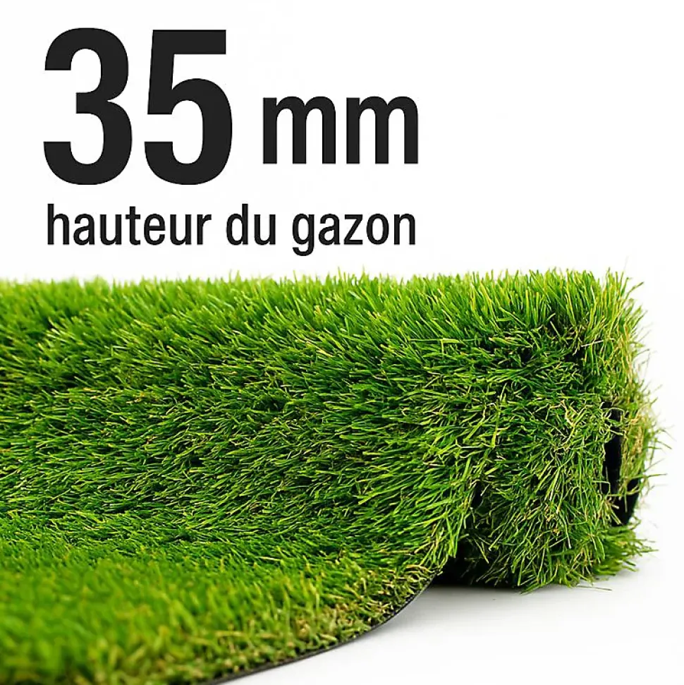 2Mx5M soit 10m2 - Gazon Synthetique 35mm -