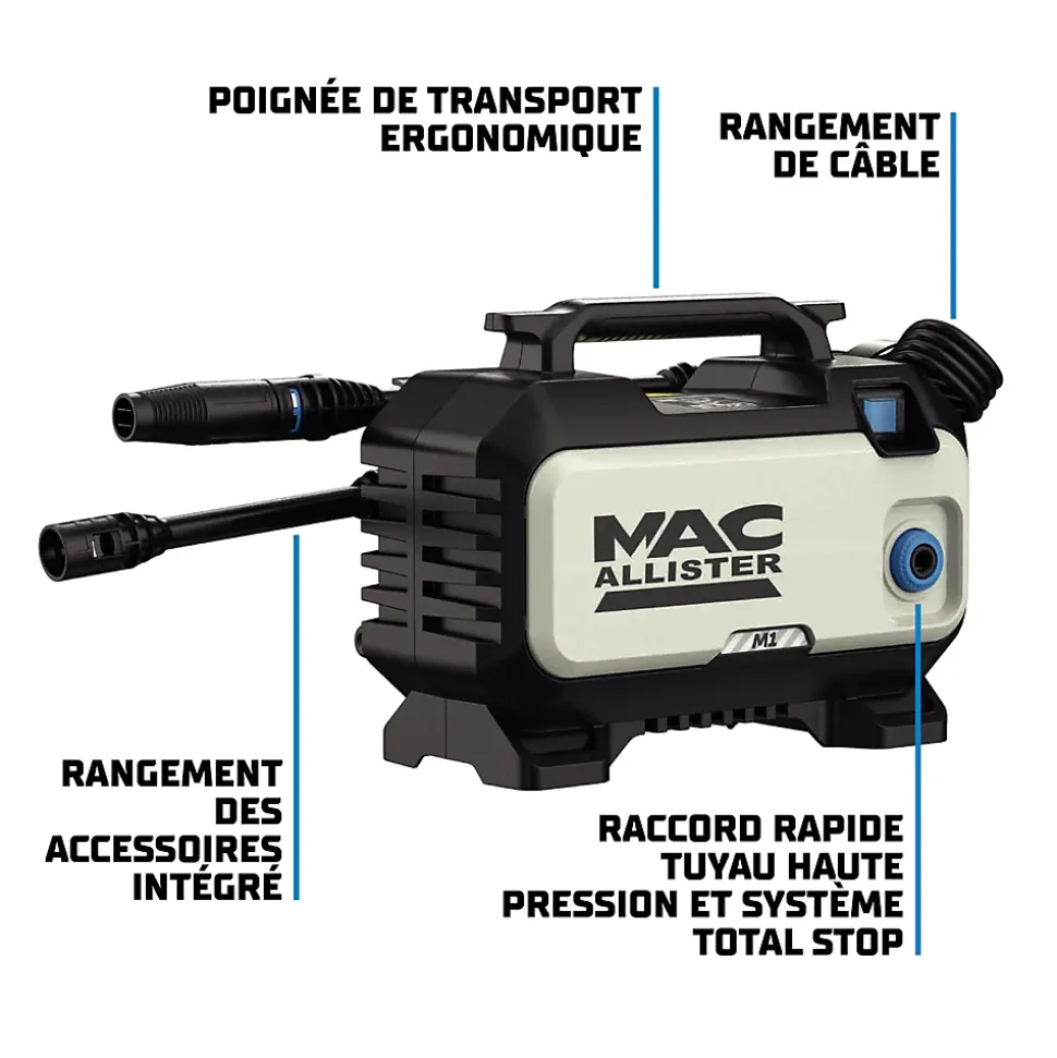 Nettoyeur haute pression Mac Allister M1 1400W 110 bars