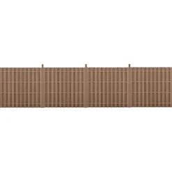 neu.holz Kit de 4 Clôtures Barrière Brise Vue Brise Vent Bois Composite (WPC) Brun 185 x 747 cm