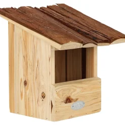 Nichoir pour oiseaux avec toît en écorce Rouge gorge