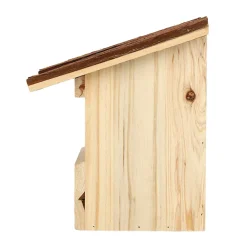 Nichoir pour oiseaux avec toît en écorce Rouge gorge