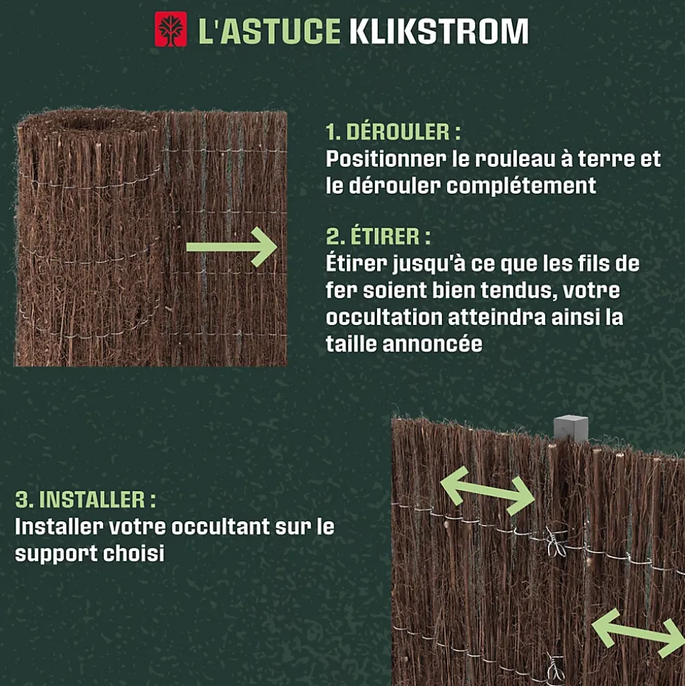 Occultant Brande bruyère 2kg/m² L.3 m x H1m