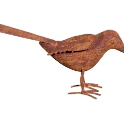 Oiseau décoratif en fer forgé rouillé