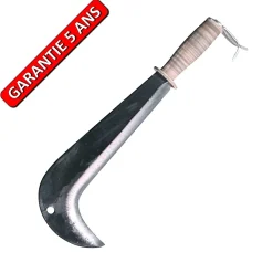 Outils Perrin Serpe italienne, manche cuir naturel, outil idéal pour débrancher au bois