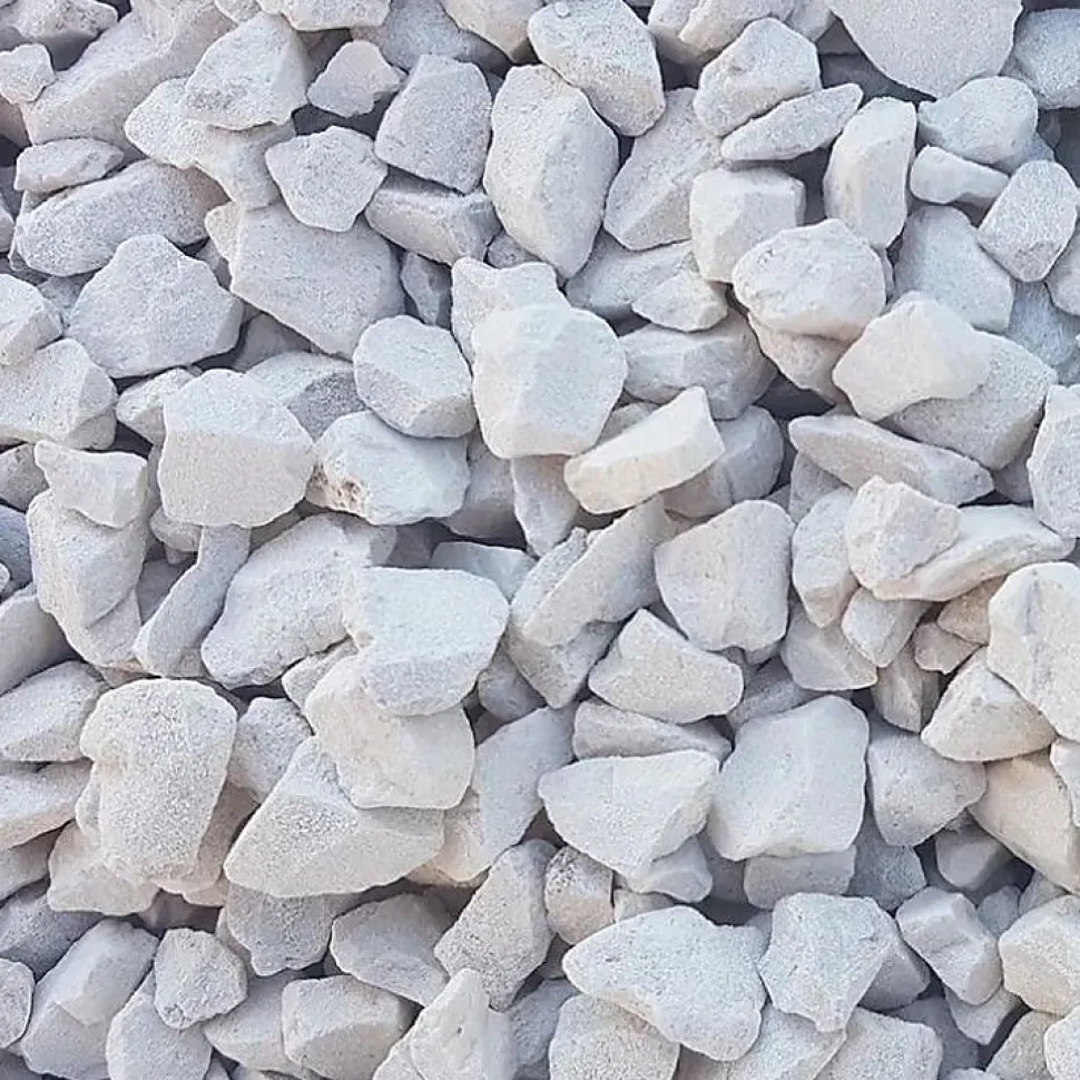 Pack +/- 1,5T - 20M² (2 X 750Kg) Gravillon Calcaire SUPER Blanc 6/14 mm - Livraison STANDARD
