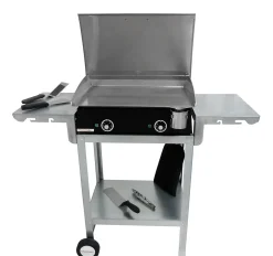 Pack plancha électrique PLANCHAELEC LUX 600 CARBON - CHARIOT ODEON 600