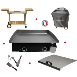 Pack plancha électrique PLANCHAELEC LUX 600 CARBON - CHARIOT ELYSEE 600