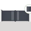 Pack portail battant 3x1,2m GIONA + Portillon GIONA H.1,2m gris