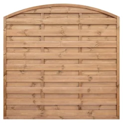 Panneau arc de clôture Arve 2 en bois traité marron ép.30 mm L. 180 x H.180 cm