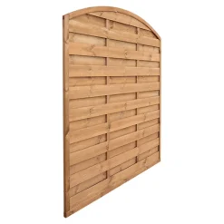 Panneau arc de clôture Arve 2 en bois traité marron ép.30 mm L. 180 x H.180 cm