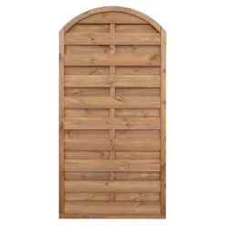 Panneau arc de clôture Arve 2 en bois traité marron ép.30 mm L. 90 x H.180 cm