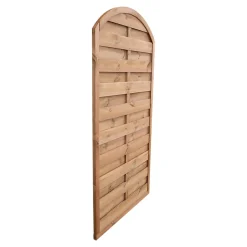 Panneau arc de clôture Arve 2 en bois traité marron ép.30 mm L. 90 x H.180 cm