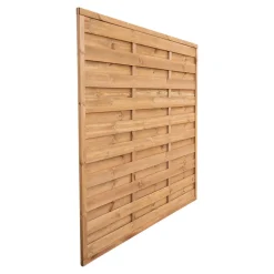 Panneau droit de clôture Arve 2 en bois traité marron ép.30 mm L. 180 x H.180 cm